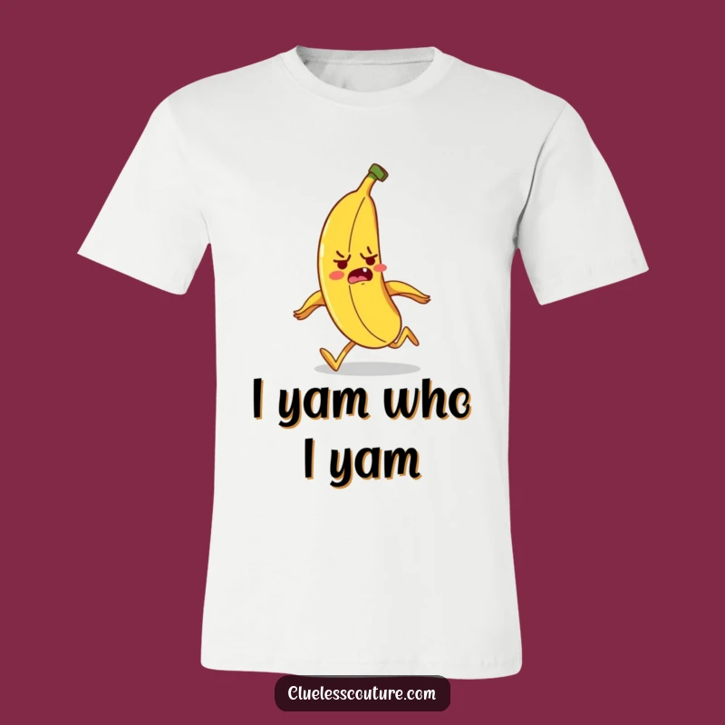 Funny Banana Peel Trip T-Shirt - Hilarious Running Character Tee