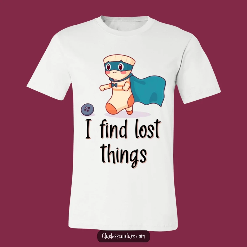 Funny Brave Sock Rescuing Button T-Shirt, Little Heroic Fashion