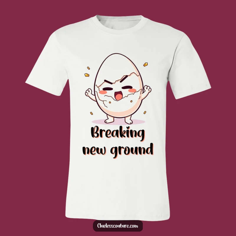 Funny Determined Egg Cracking T-Shirt - Breakfast Struggle Tee Gift