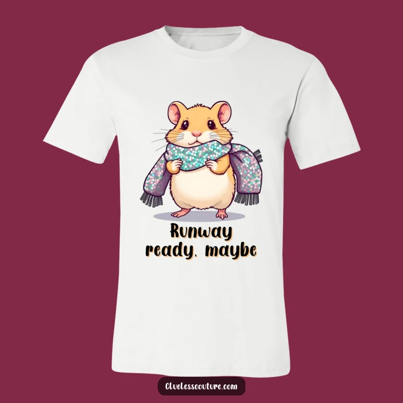 Funny Hamster Runway T-Shirt: Hilarious Pet Fashion Tee for a Laugh