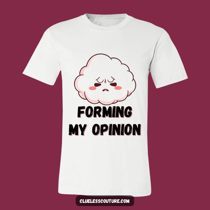Funny Nervous Cloud T-Shirt: Comical Anxiety Tee for Relatable Humor