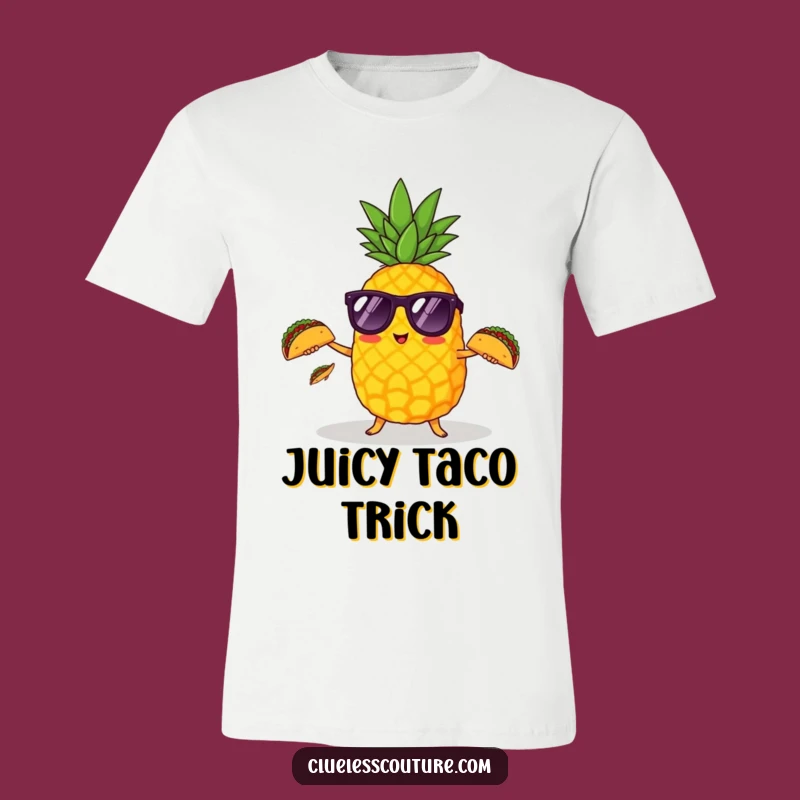 Funny Pineapple Taco Juggler T-Shirt: Wearable Fiesta for Food Lovers