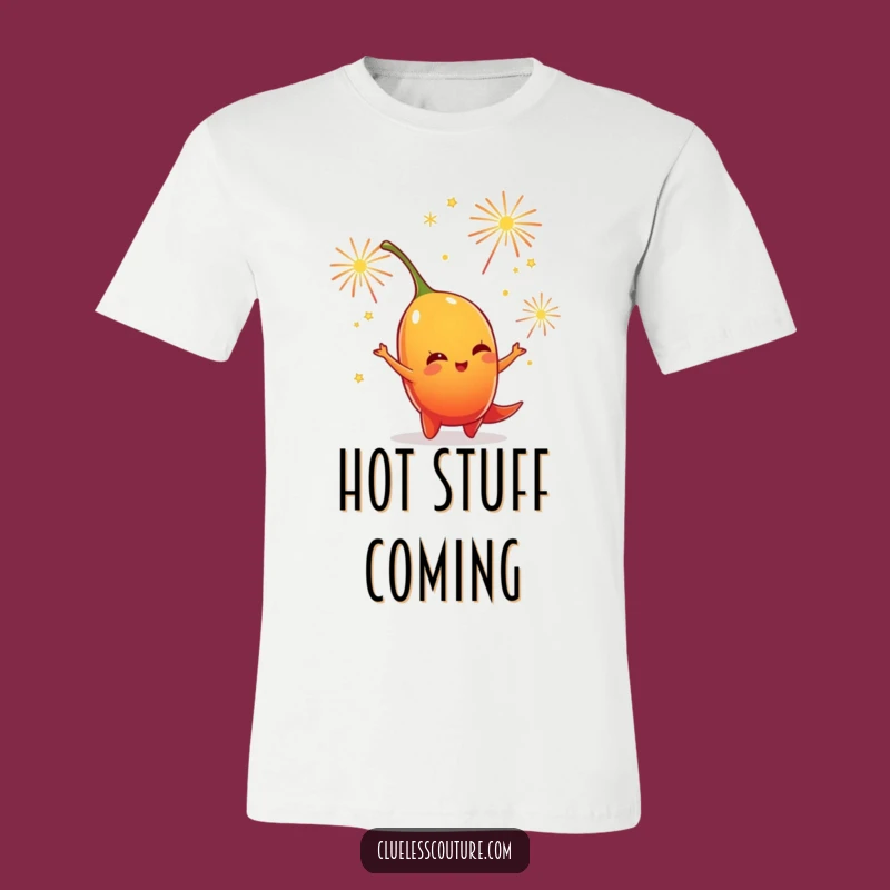 Funny Chili Pepper Firework Juggling T-Shirt - Playful Character Tee Gift