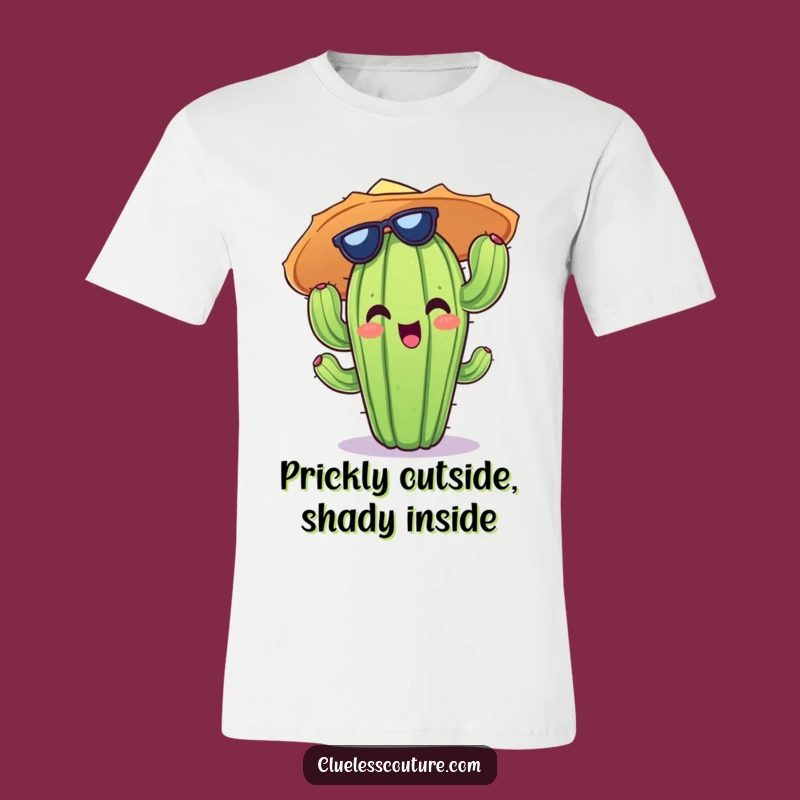 Funny Cactus Sun Hat T-Shirt: Wearable Humor from a Cheerful Desert Character