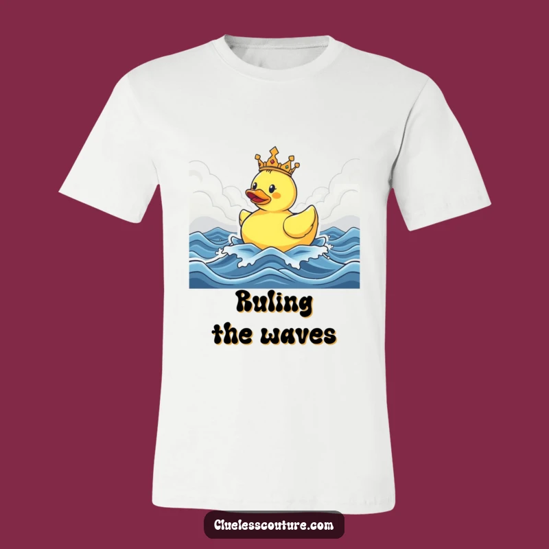 Funny Crowned Ducky Stormy Seas T-Shirt - Hilarious Survival Gift