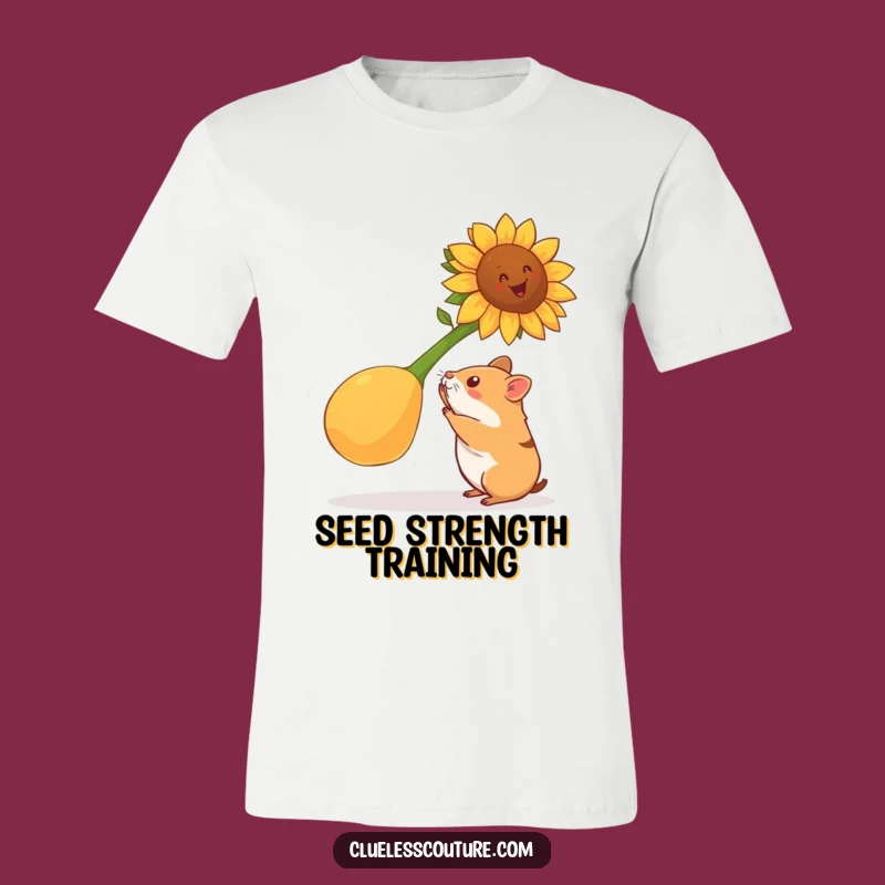Funny Hamster Strength T-Shirt: The Ultimate Seed Lift Challenge, Hilarious Workout Gift