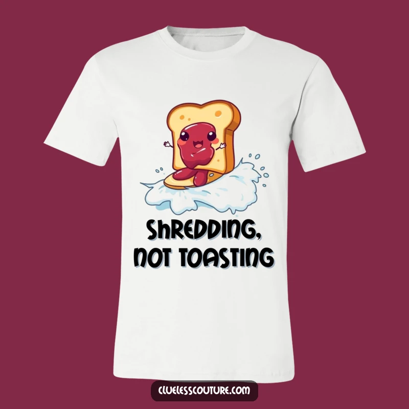 Funny Toast Surf T-Shirt: Jam Wave Rider - Hilarious Gift!