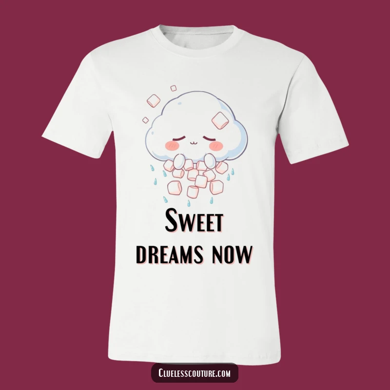Funny Sleepy Cloud T-Shirt: Marshmallow Shower Design, Ideal Funny Gift for Cozy Vibes