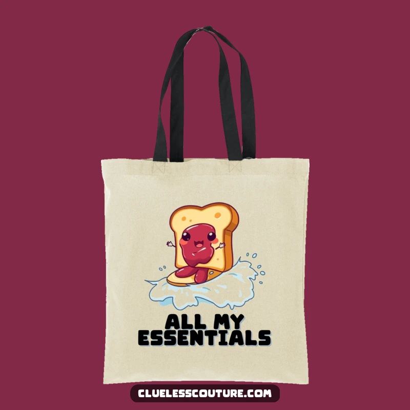 Funny Toast Surf Tote Bag: Jam Wave Rider - Stylish Funny Gift!