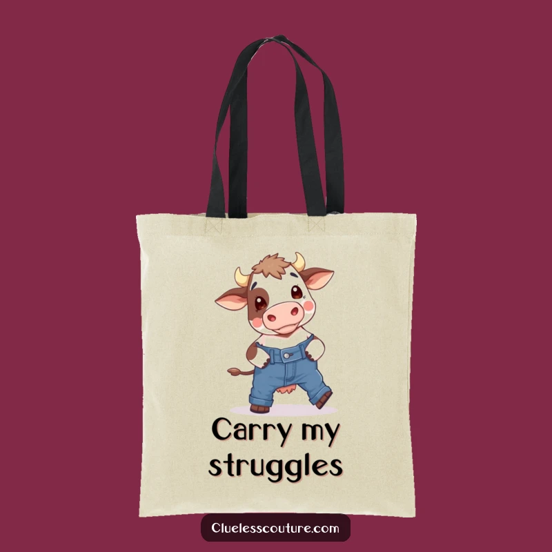 Funny Cow Skinny Jeans Tote Bag: Hilarious Farm Animal Accessory for Shopping