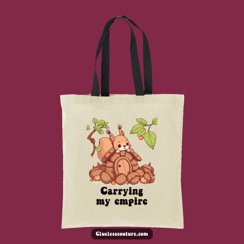 Funny Squirrel Acorn House Tote Bag: Carry Your Laughs & Essentials