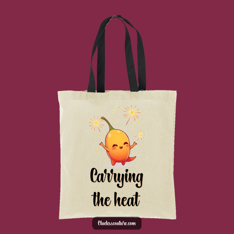 Funny Chili Pepper Firework Juggling Tote Bag - Playful Carry-All Gift