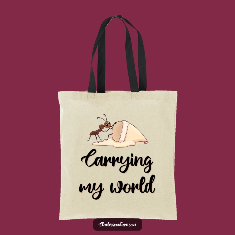 Funny Ant Ice Cream Tote Bag - Carry Your Dreams, Hilarious Effort Art