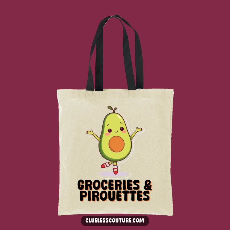 Funny Avocado Ballet Tote Bag: Carry Your Essentials with Awkward Style