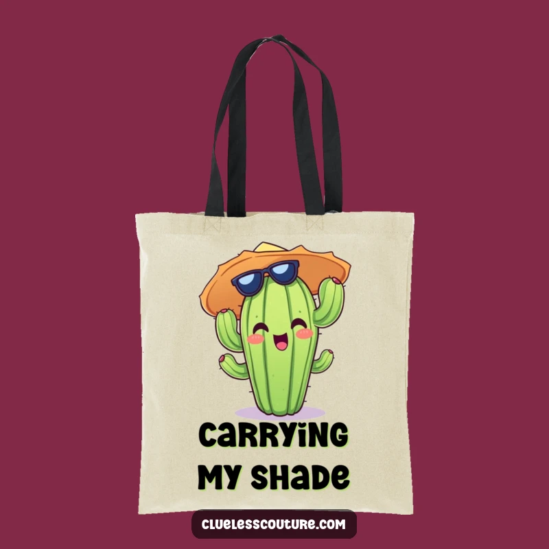 Funny Cactus Sun Hat Tote Bag: Carry Your Essentials with Cheerful Desert Style