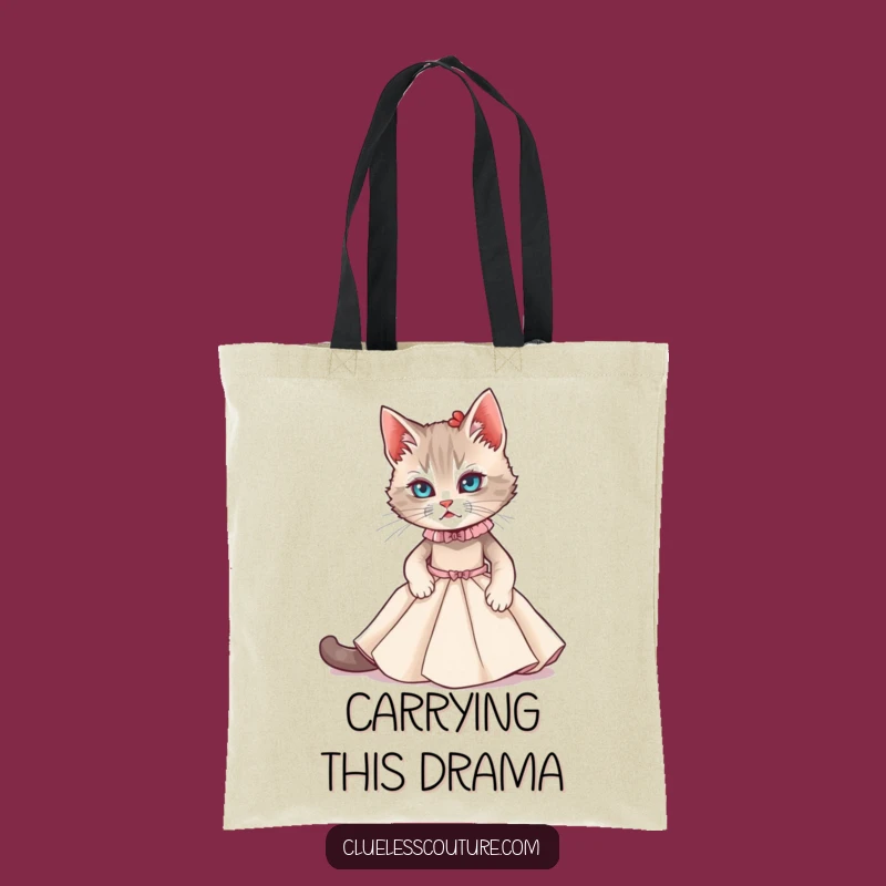 Funny Cat Couture Tote Bag: Carry Your Style, Hilarious Accessory!
