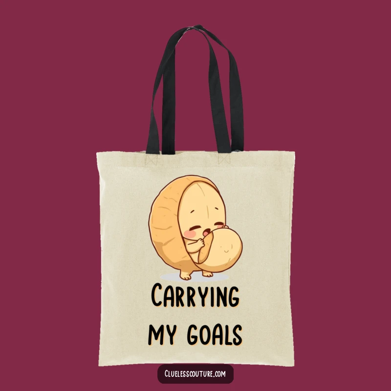 Funny Determined Peanut Tote Bag - Hilarious Challenge Carryall Gift