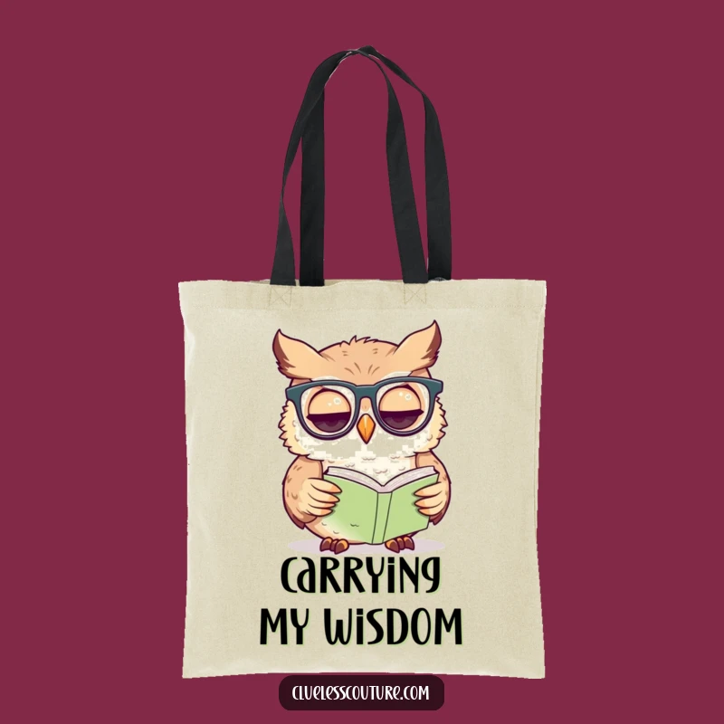 Funny Owl Glasses Tote Bag A Hilarious Book Carrier Gift