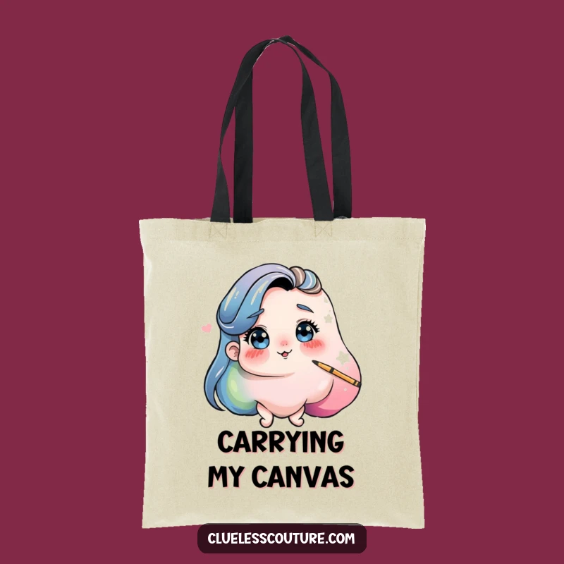 Funny Paint Blob Tote Bag: Carry Your Art Supplies with Flair