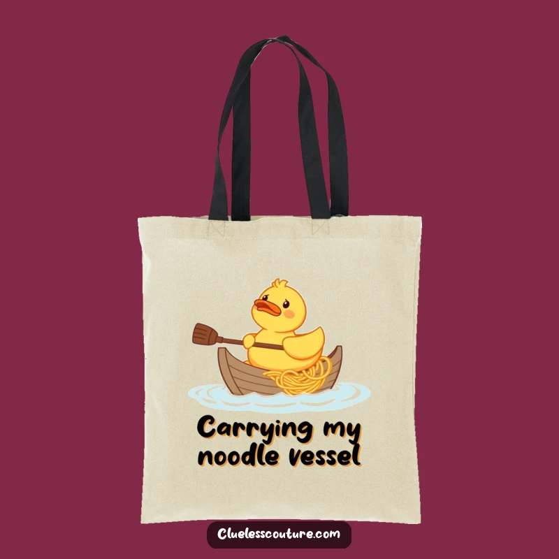 Funny Rubber Duck Spaghetti Boat Tote Bag: Carry Your Confusion, Hilarious Funny Gift