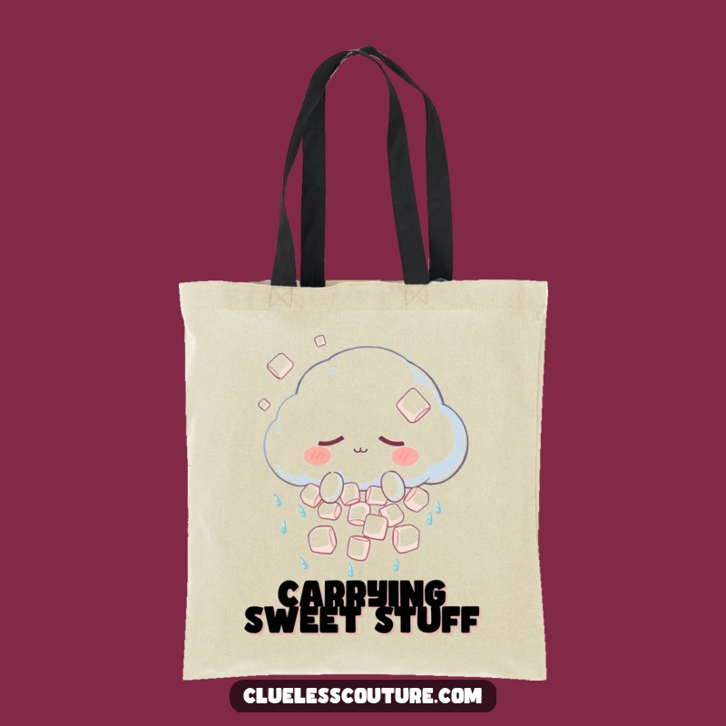 Funny Sleepy Cloud Tote Bag: Marshmallow Shower Style, Great Funny Accessory Gift