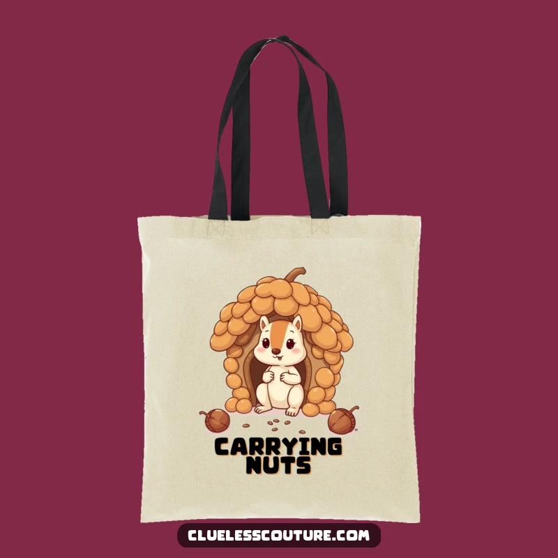 Funny Squirrel House Tote Bag: Hilarious Acorn Hauling Bag!
