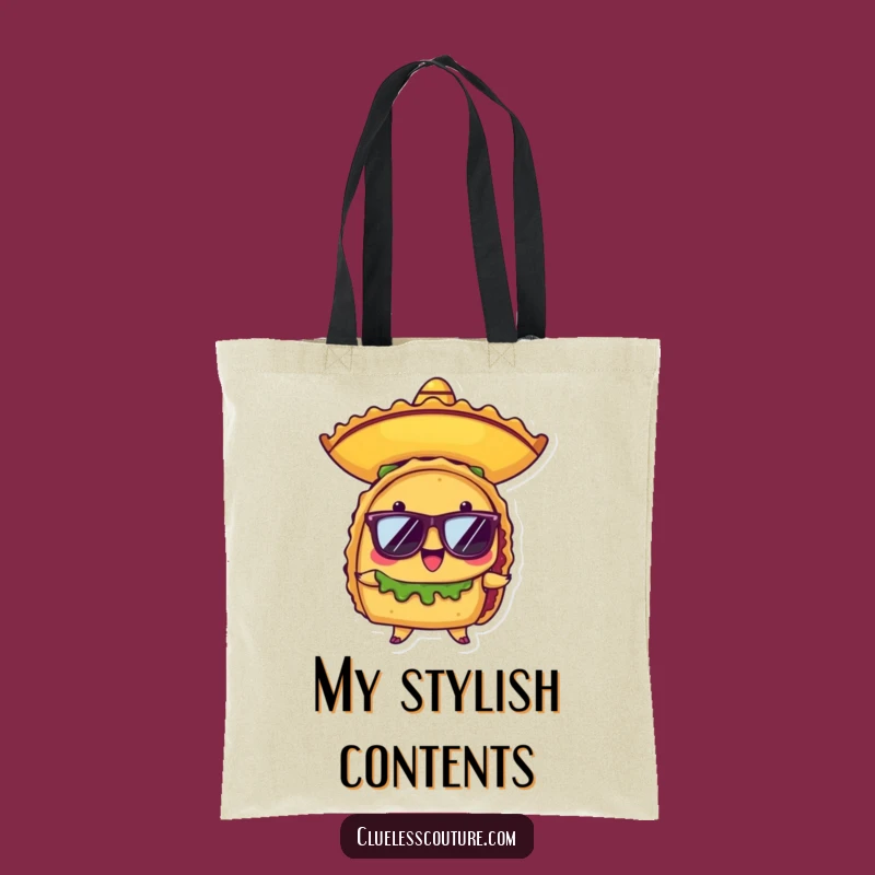 Funny Taco Fiesta Tote Bag: Proud Sombrero Style, Great Funny Accessory Gift