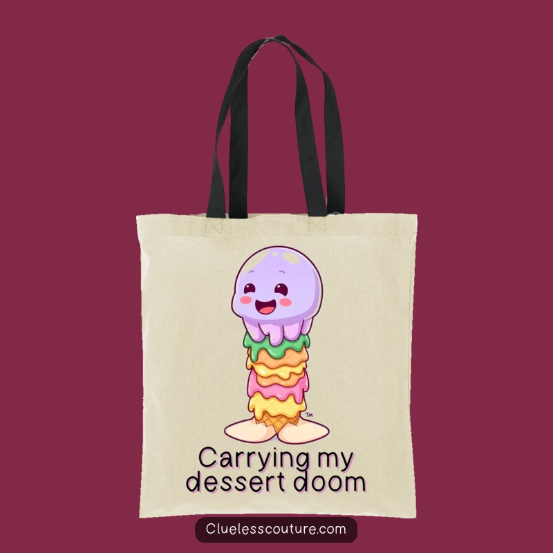 Funny Wobbly Jelly Ice Cream Tote Bag: Carry Your Sweetness, Hilarious Funny Gift